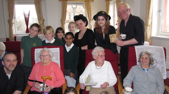 Pupils from St Mary's Primary and residents of Hermitage Court